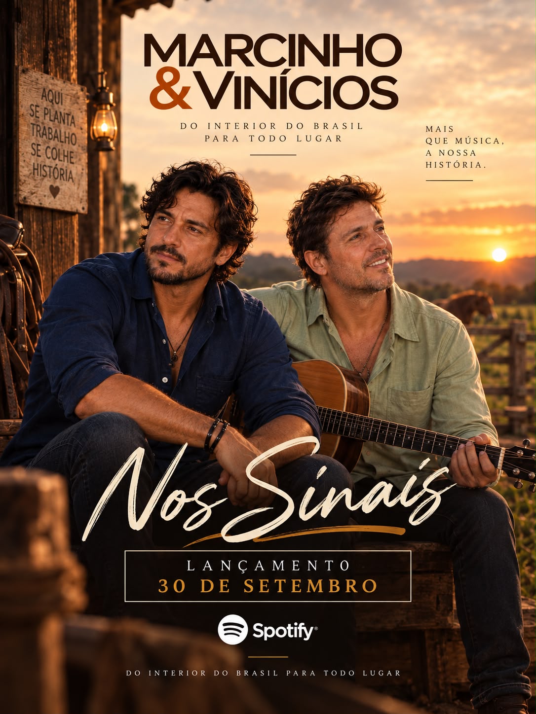 Capa do single Nos Sinais, de Marcinho e Vinícios